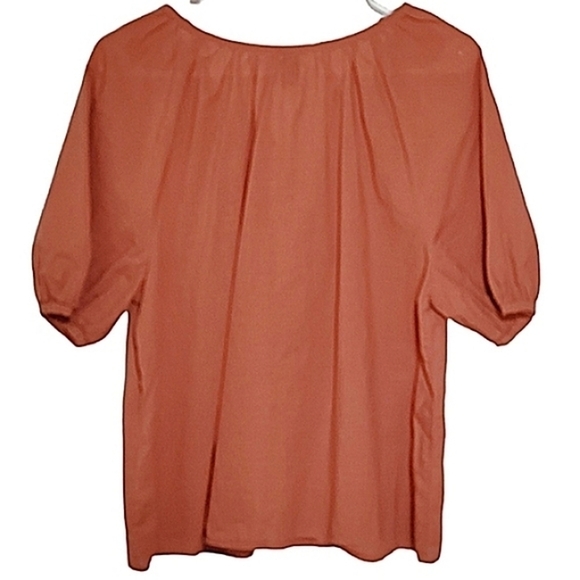 1274 * Universal Thread Button Down Blouse Rust Size M - Picture 2 of 8